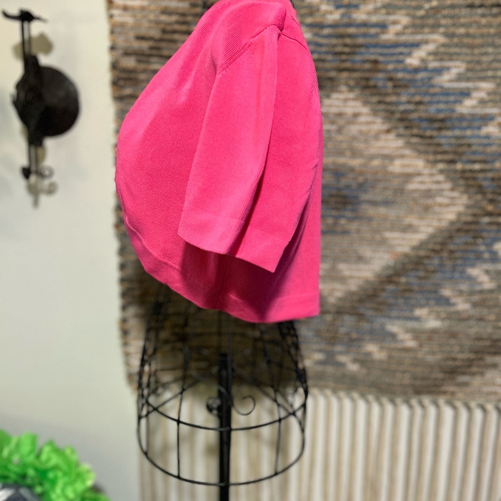 Lemmie Vibrant Pink Cropped Jacket - Picture 4 of 9